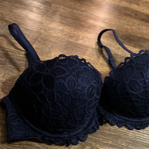 VS PINK push up bra Navy Lace 34D - Picture 1 of 10